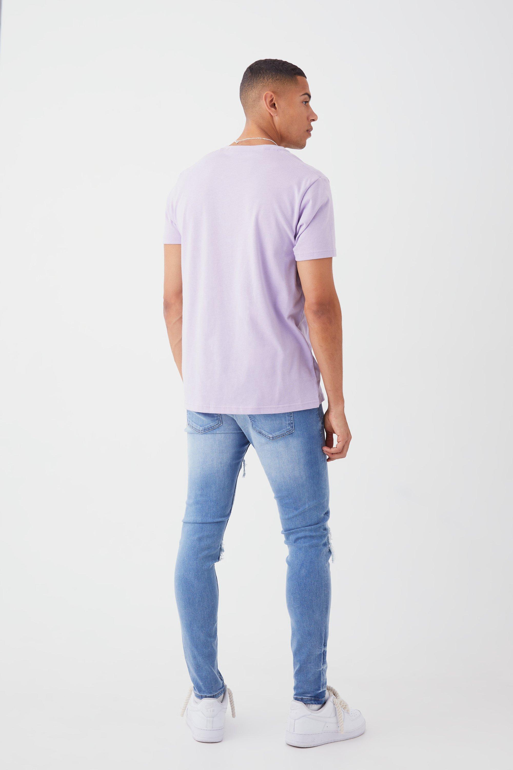 Purple hot sale biker jeans